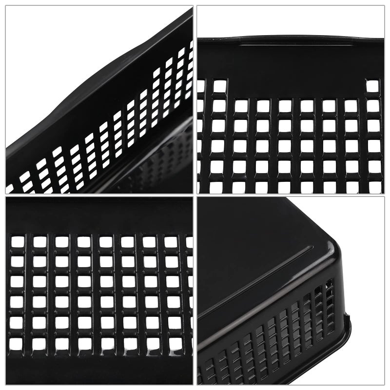 CadineUS 6 Pack Plastic A4 Letter Baskets, Black Office Basket Trays - Image 3